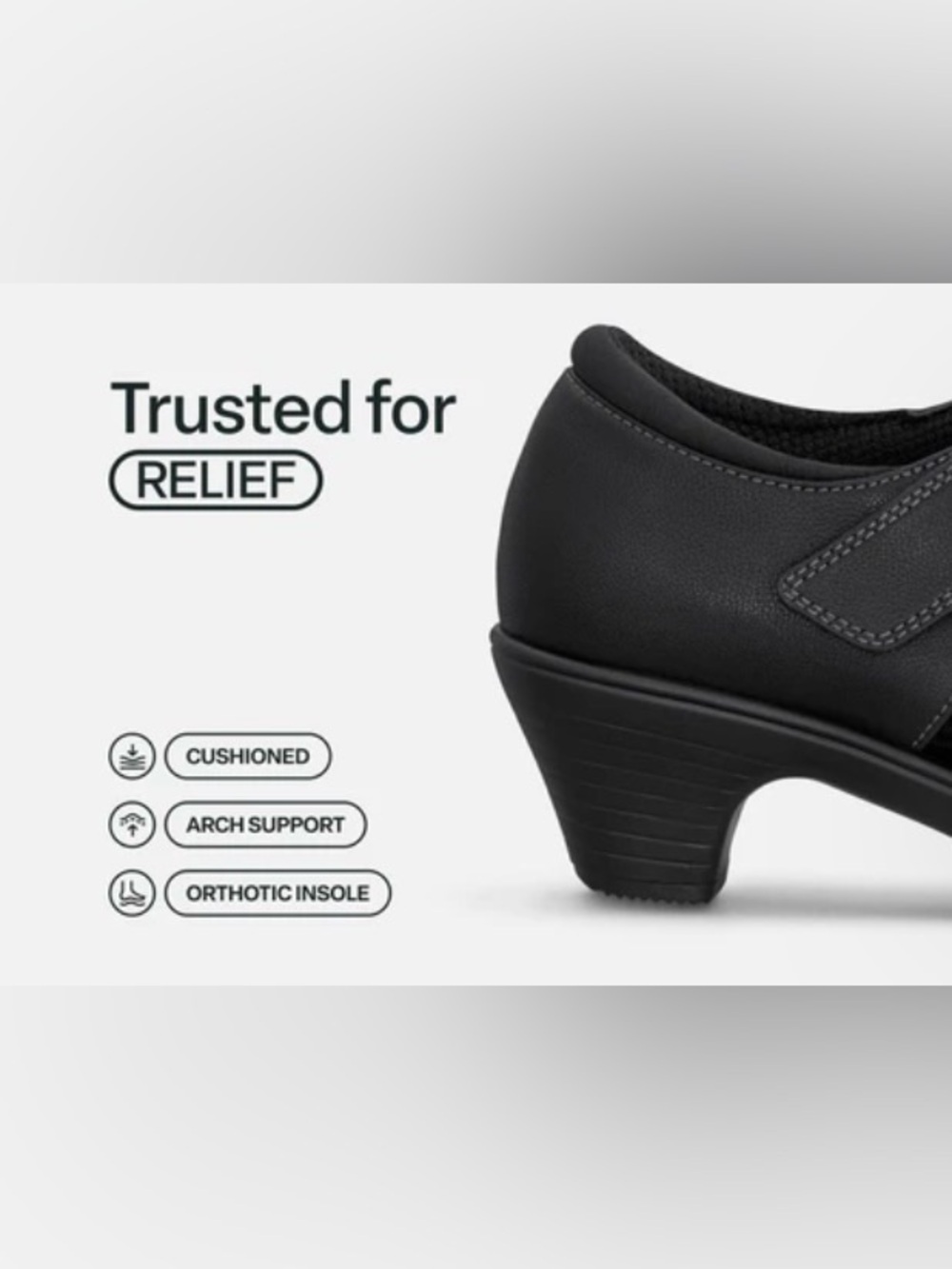 Orthofeet Bioheels black Maryjane (Ella) low heels .. size 8.5 B-medium - Picture 11 of 15